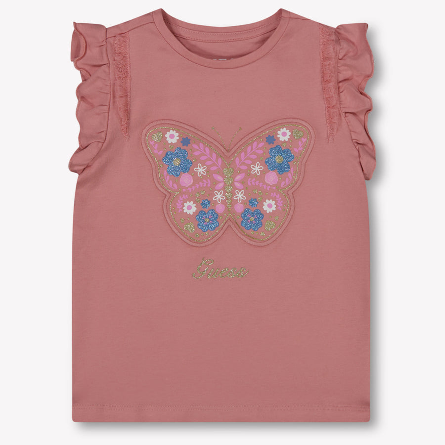 Guess Girls T-Shirt in Dusty Pink