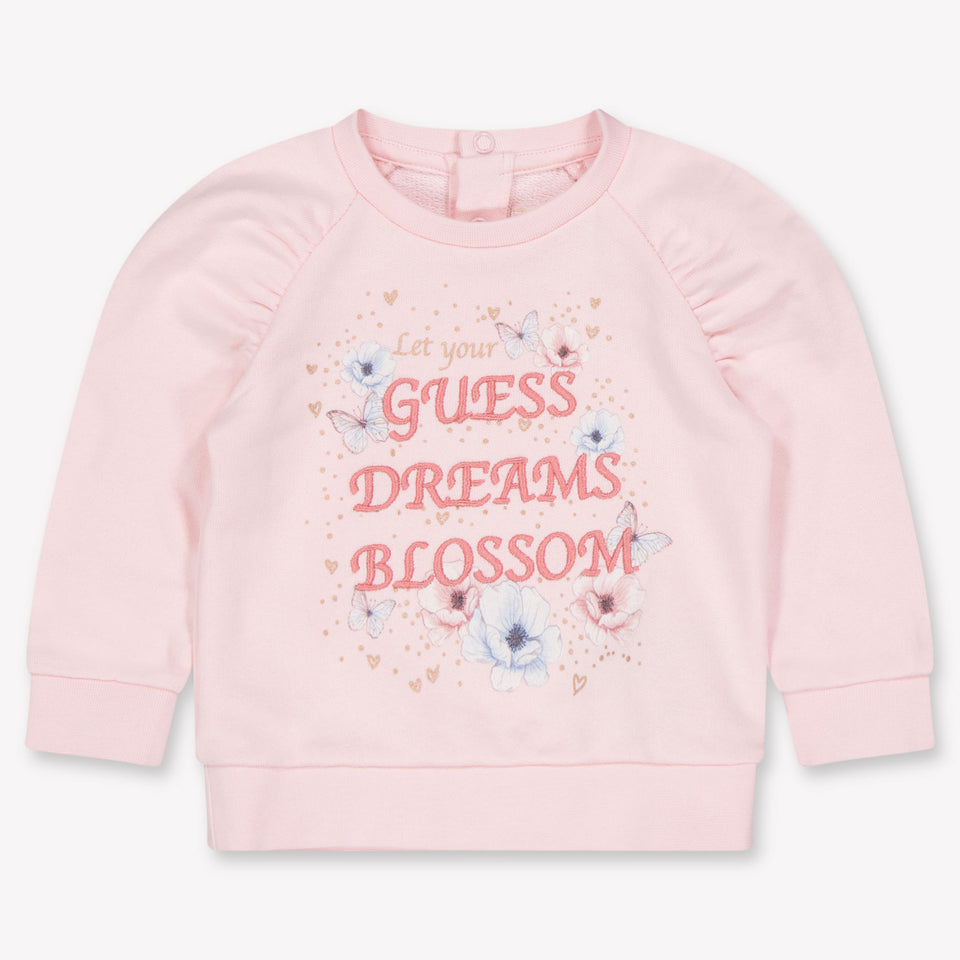 Guess Baby Girls Sweater In Light Pink