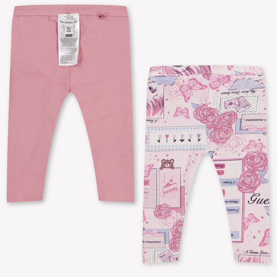 Guess Baby Girls Leggings In Pink
