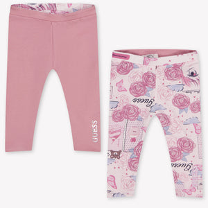 Guess Baby Girls Leggings In Pink