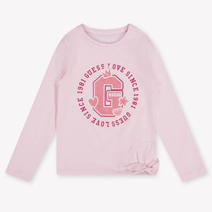 Guess Kids Girls T-Shirt In Light Pink