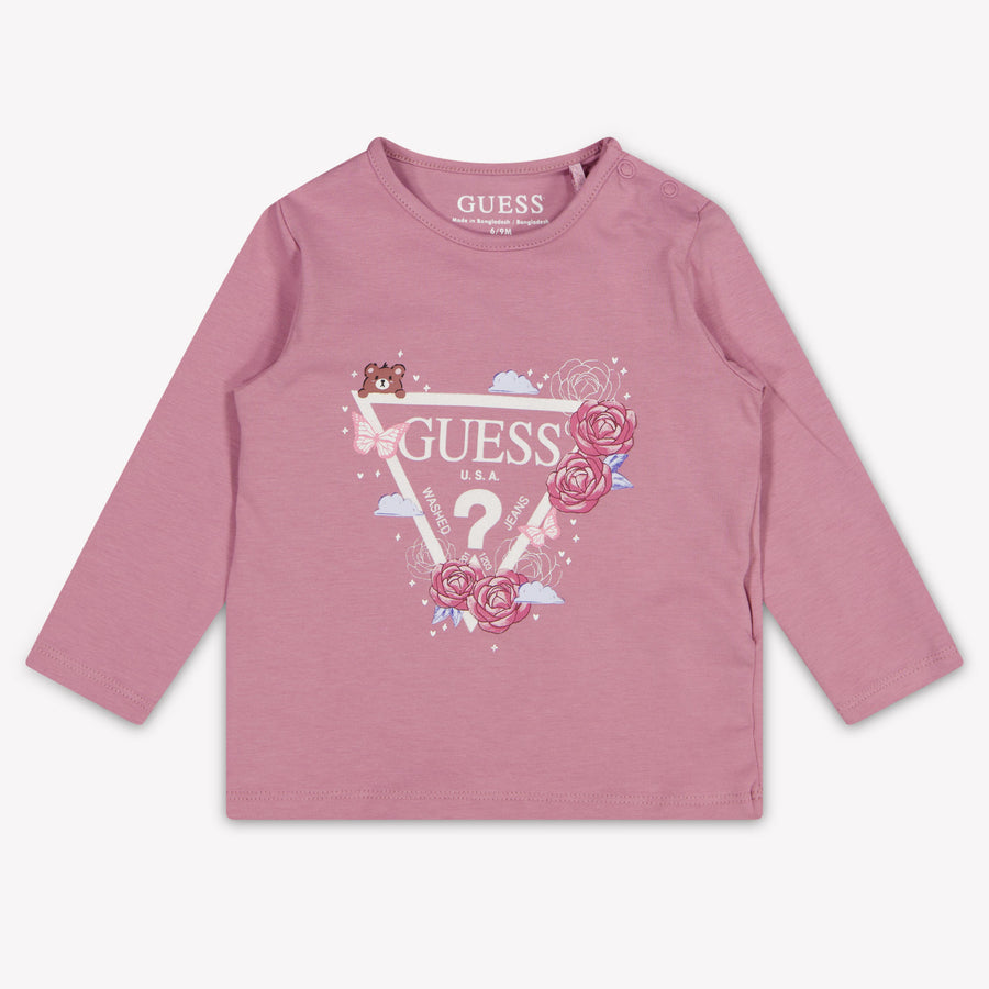 Guess Baby Meisjes T-Shirt In Roze