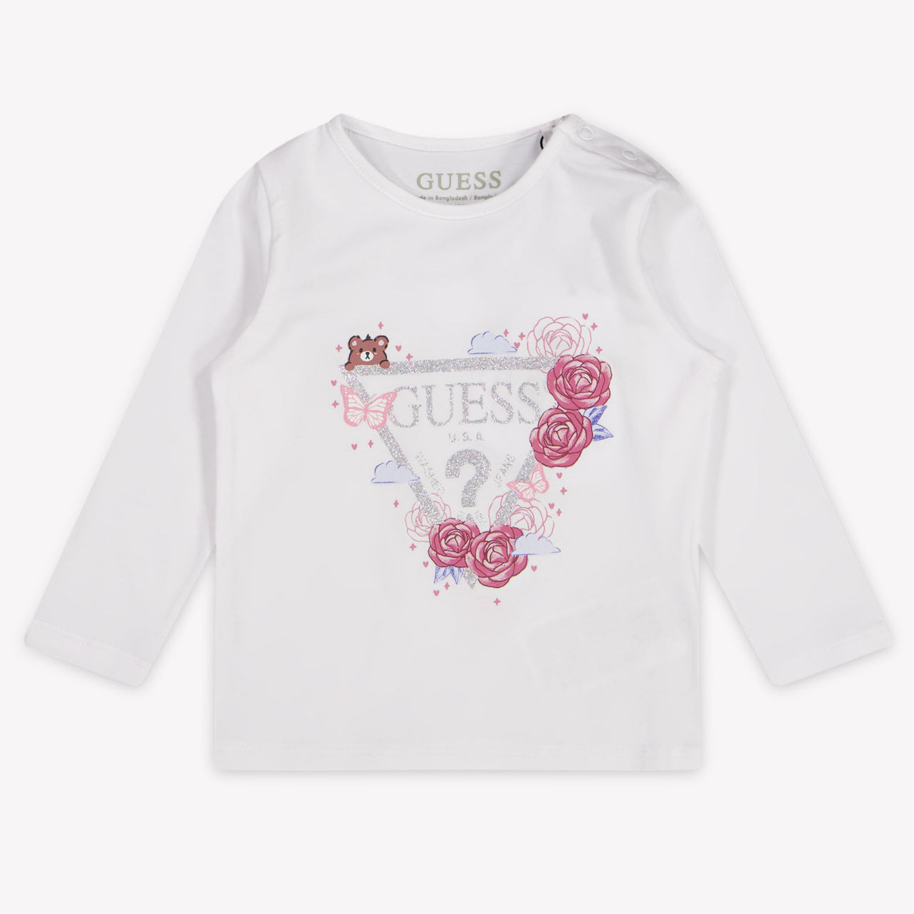 Guess Baby Meisjes T-Shirt In Wit