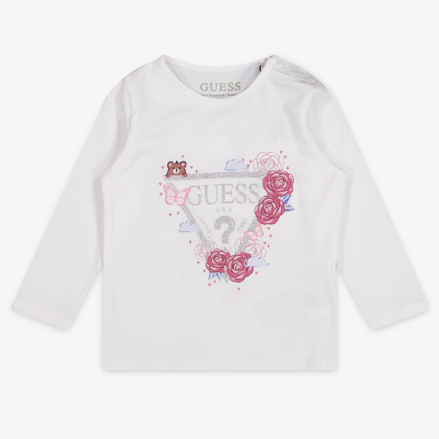 Guess Baby Meisjes T-Shirt In Wit