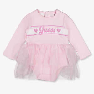 Guess Baby Meisjes Jurk In Licht Roze