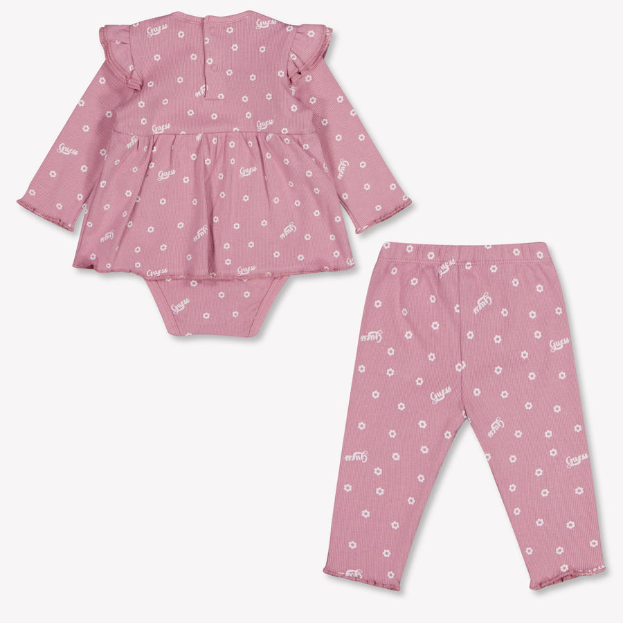 Guess Baby Girls Set In Old Pink