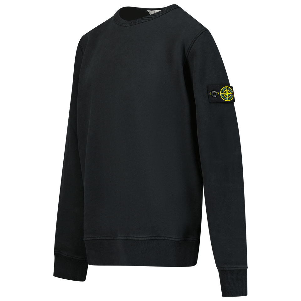 Stone Island Kinder Jongens Trui Zwart - Superstellar