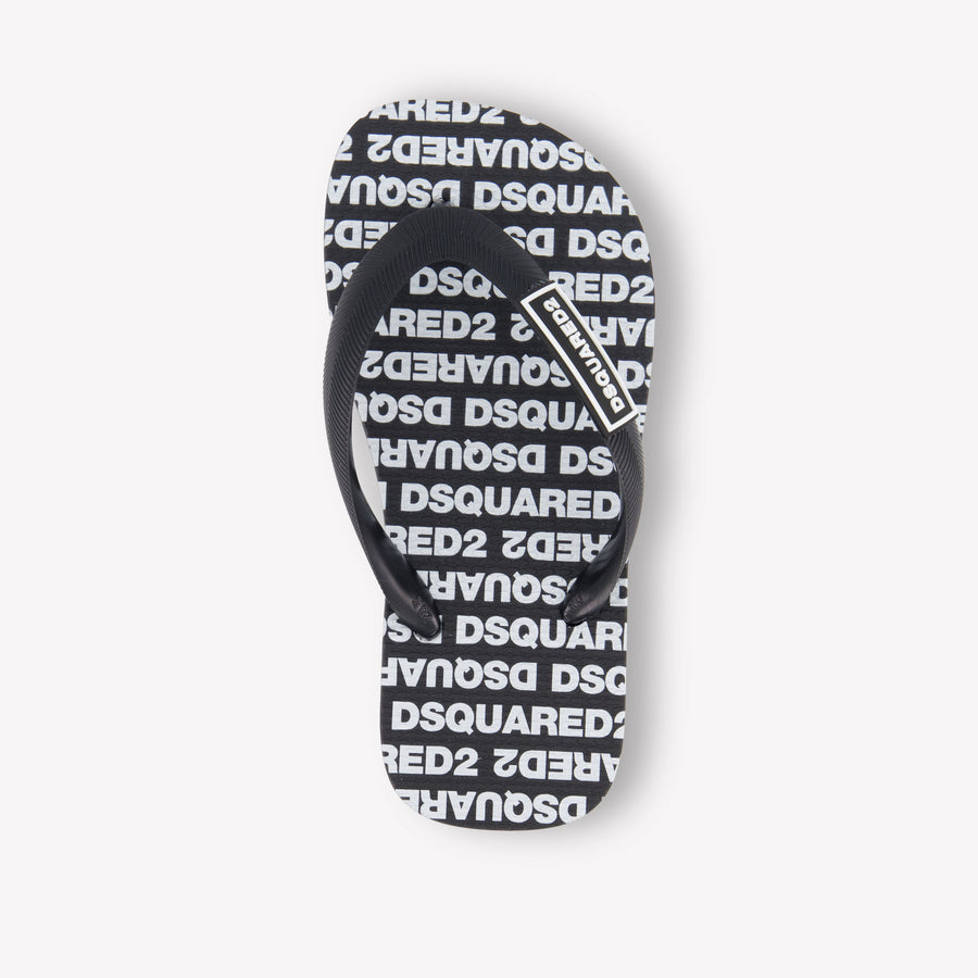 Dsquared2 Jongens Slippers In Zwart