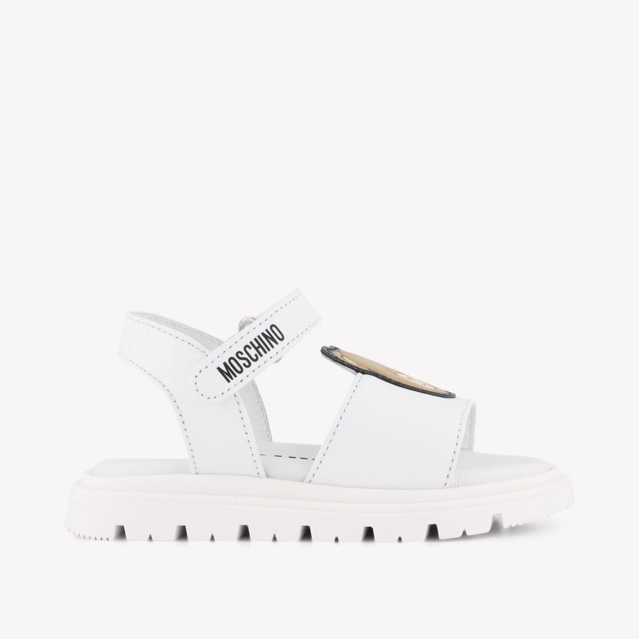 Moschino Kinder Unisex Sandalen In Wit
