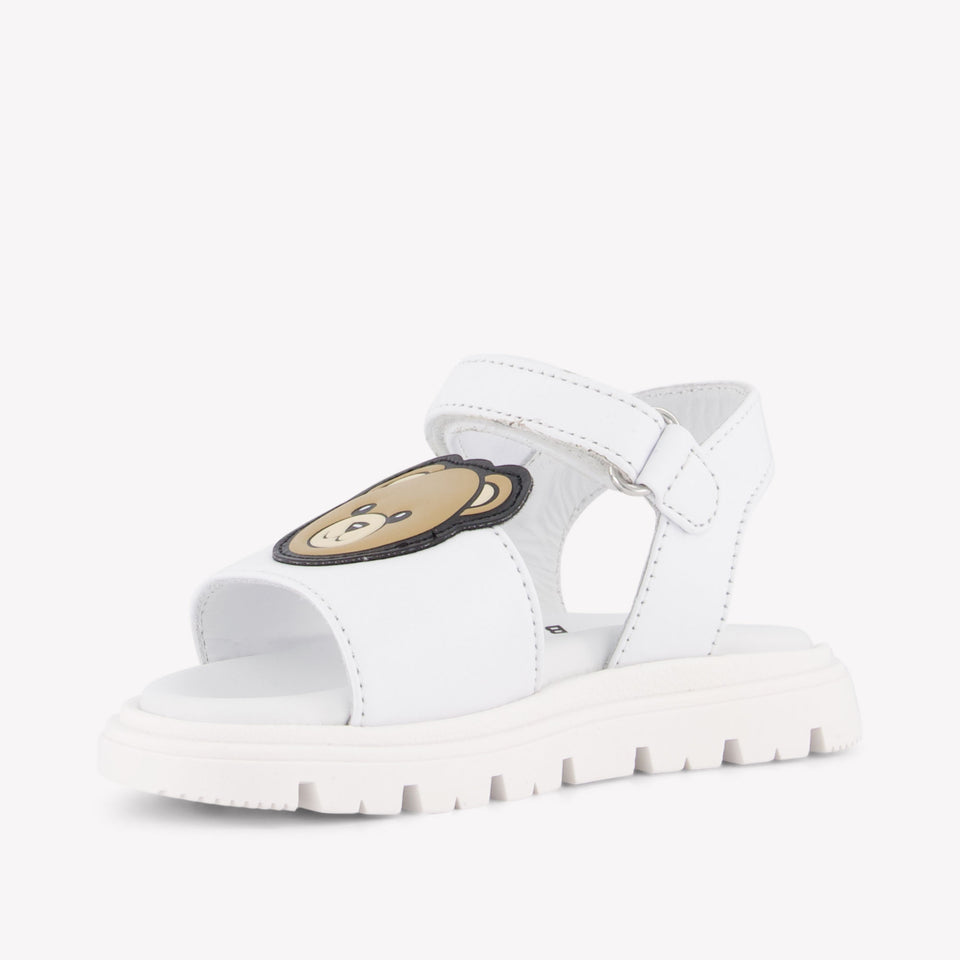 Moschino Unisex Sandals In White