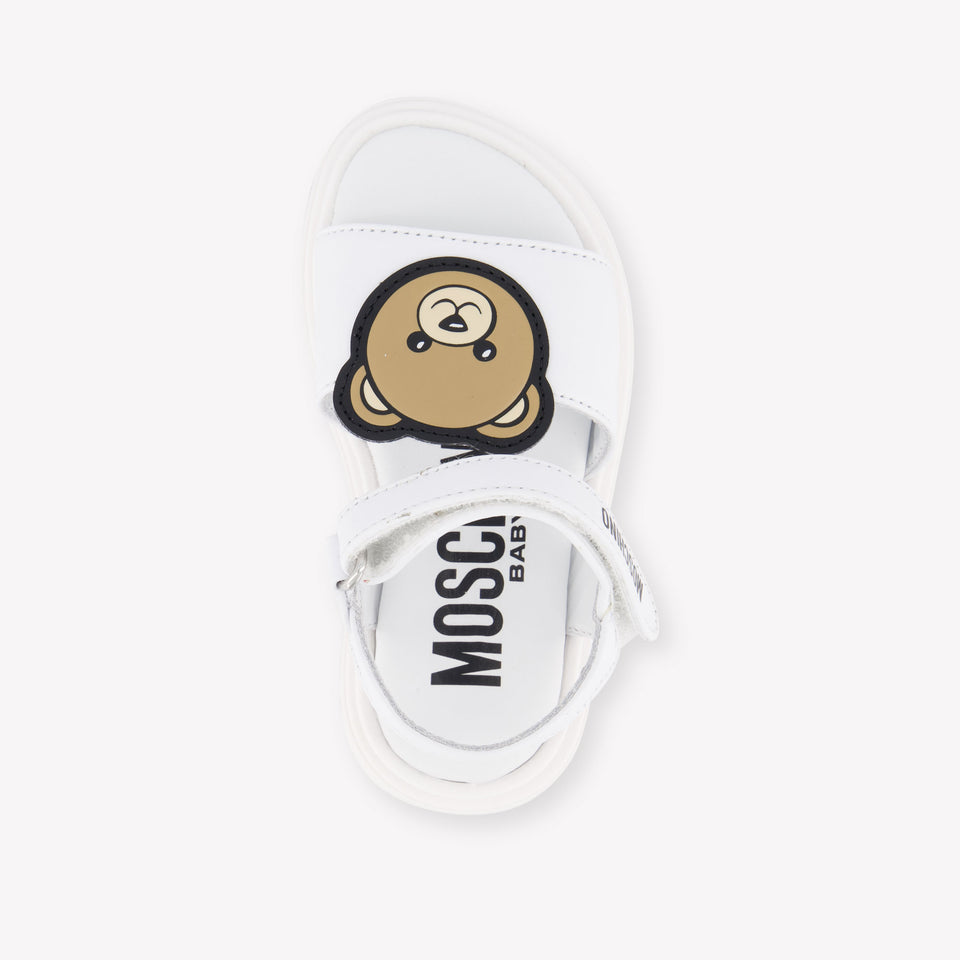 Moschino Unisex Sandals In White