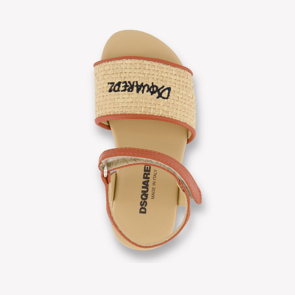 Dsquared2 Girls Sandals In Beige