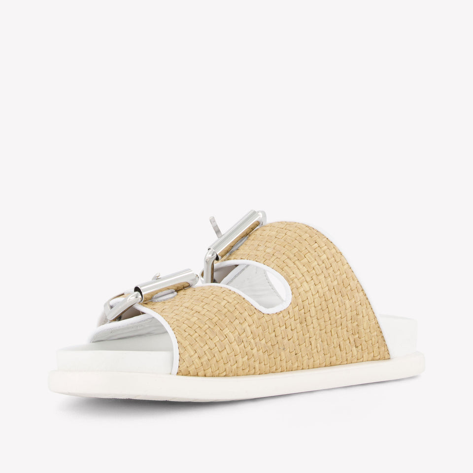 Dsquared2 Meisjes Slippers In Beige