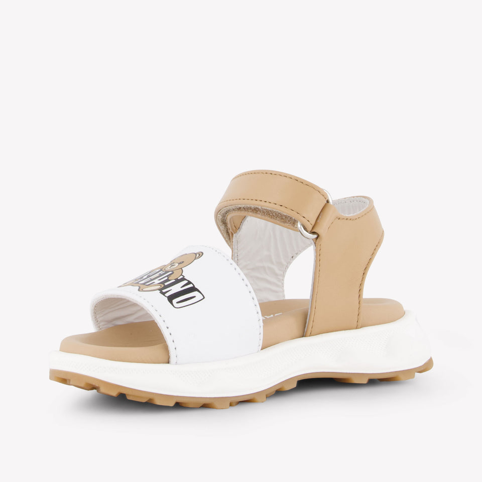 Moschino Unisex Sandalen In Beige