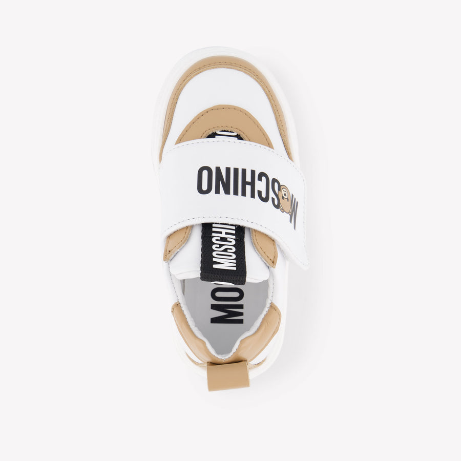 Moschino Unisex Sneakers In Beige