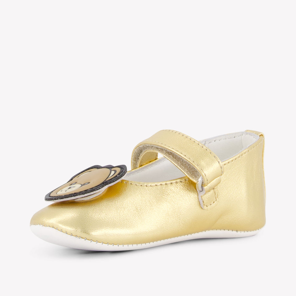 Moschino Baby Girls Shoes In Gold