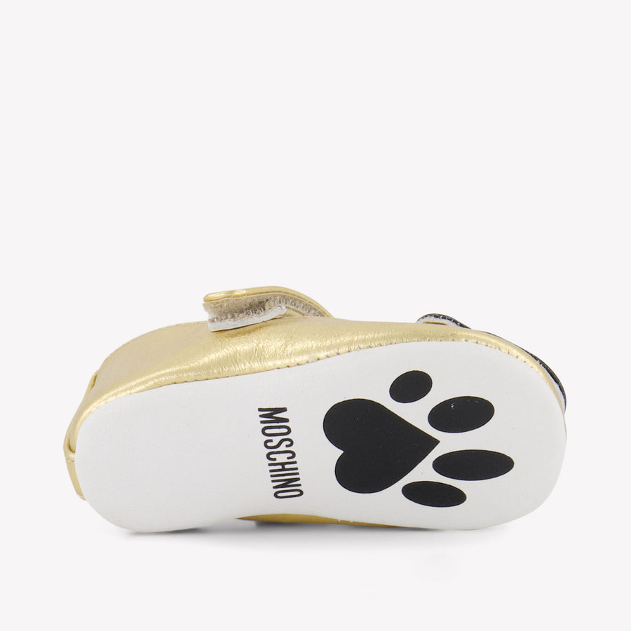 Moschino Baby Girls Shoes In Gold