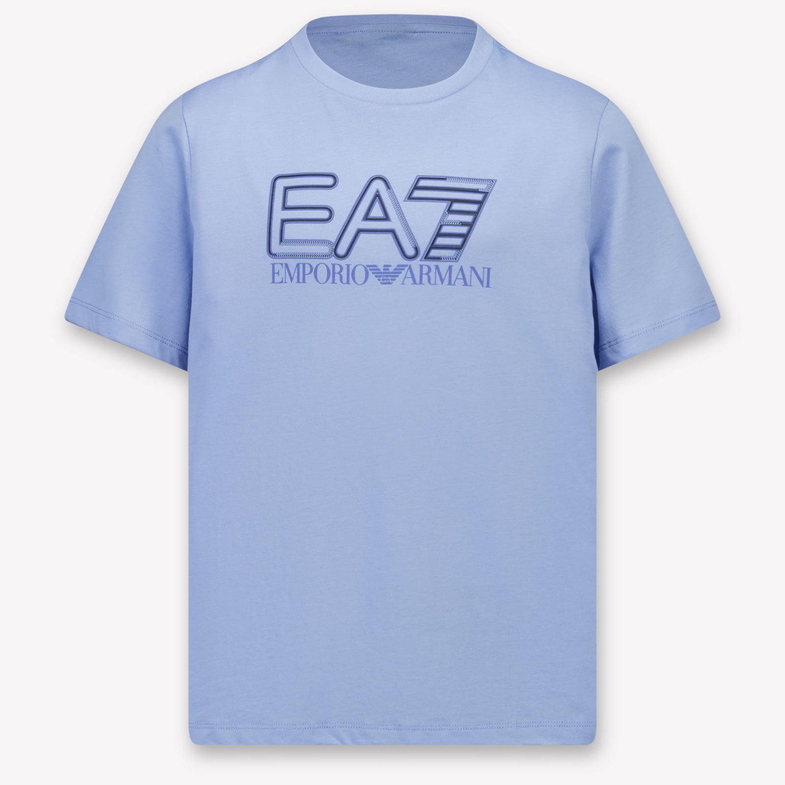 EA7 Kinder Jongens T-Shirt In Licht Blauw