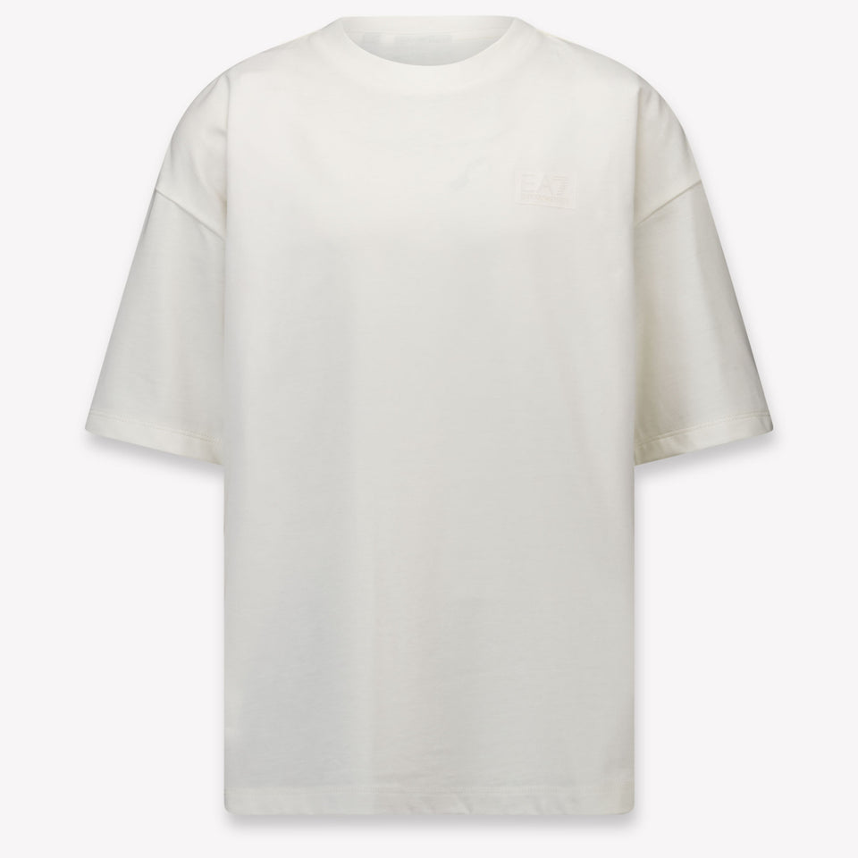 EA7 Kinder Jongens T-Shirt In Off White