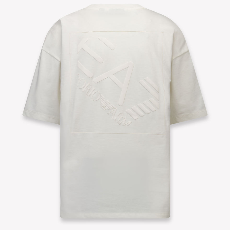 EA7 Kinder Jongens T-Shirt In Off White