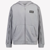 EA7 Kids Boys Cardigan In Gray