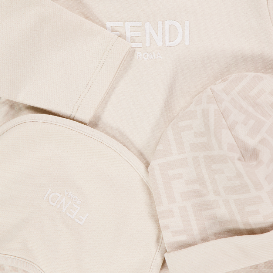 Fendi Baby Unisex Playsuit In Beige
