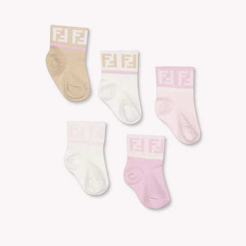 Fendi Baby Boys Socks In Light Blue