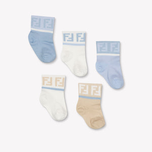 Fendi Baby Boys Socks In Light Blue