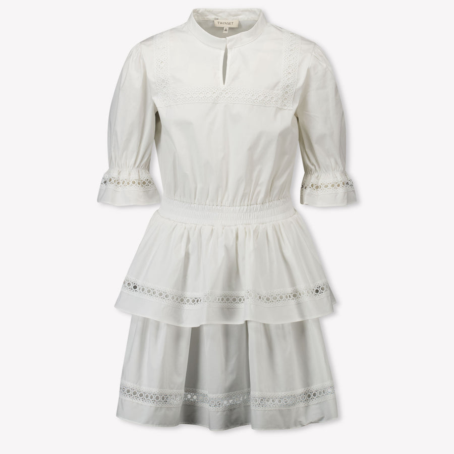 Twinset Kinder Meisjes Jurk In Off-white