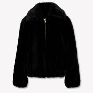 Twinset Kinder Meisjes Faux Fur Jassen In Zwart