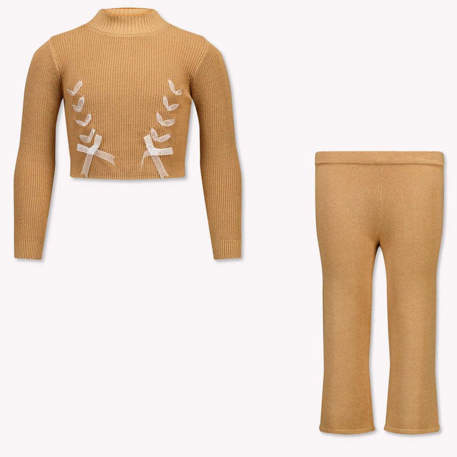 Twinset Kids Girls Set In Beige