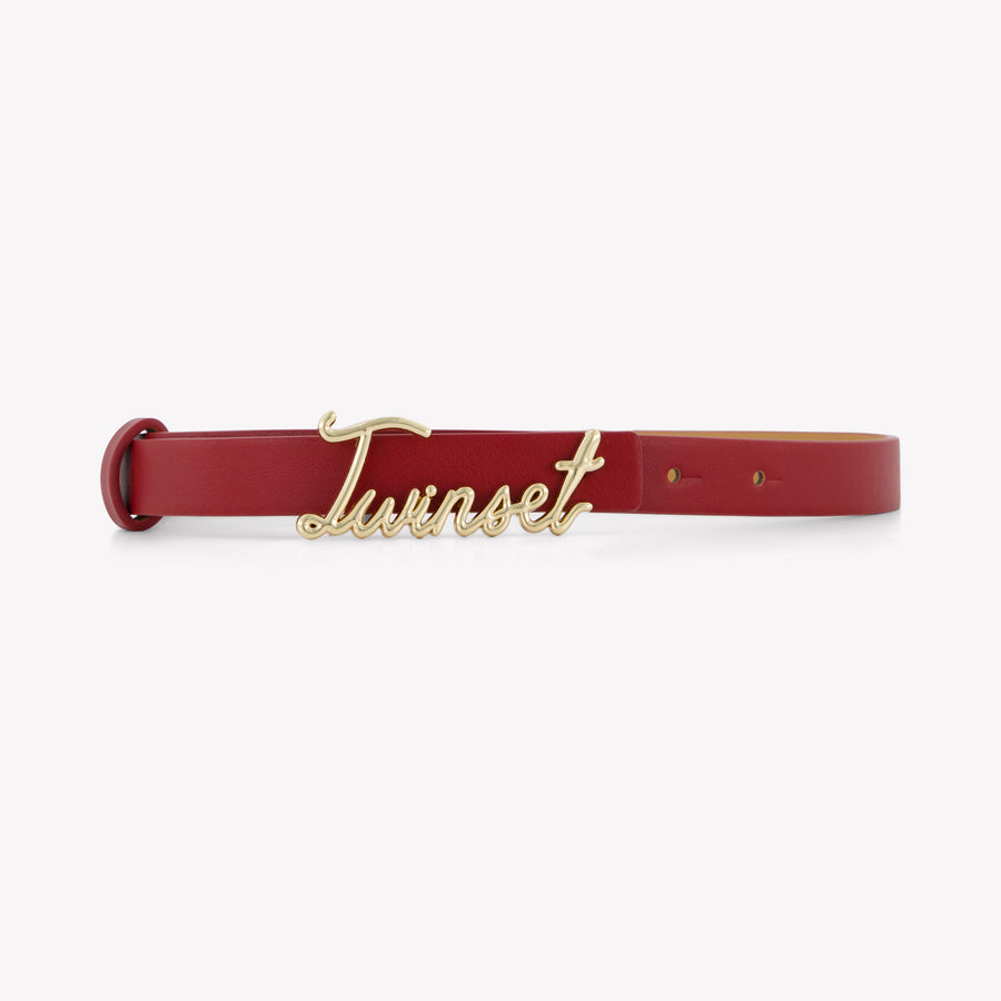 Twinset Girls Belt in Bordeaux