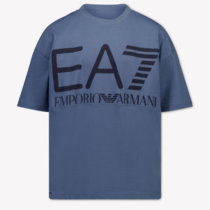 EA7 Kinder Jongens T-Shirt In Licht Blauw