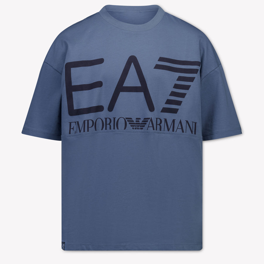 EA7 Kinder Jongens T-Shirt In Licht Blauw