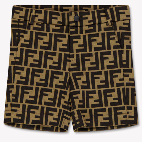 Fendi Baby Boys Shorts In Brown