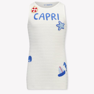 MC2 Saint Barth Kids Girls Dress In OffWhite