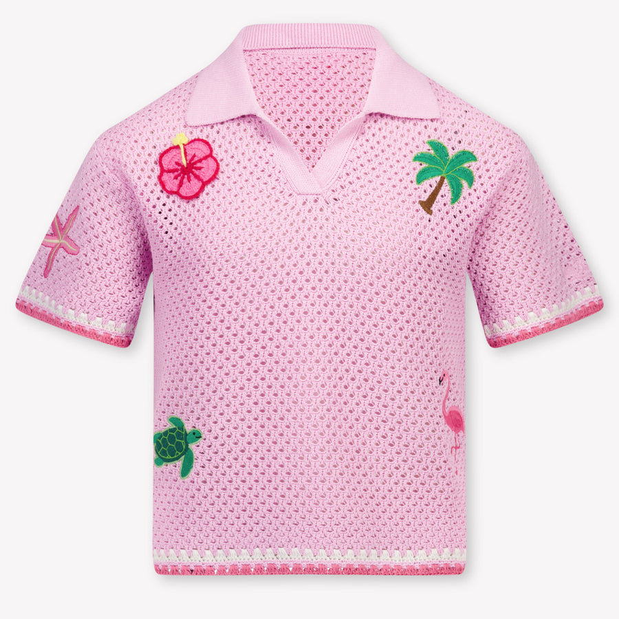 MC2 Saint Barth Kinder Meisjes Polo In Roze