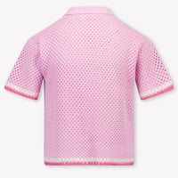 MC2 Saint Barth Kids Girls Polo In Pink