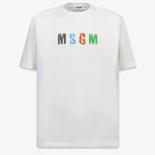 MSGM Kinder Jongens T-Shirt in Creme