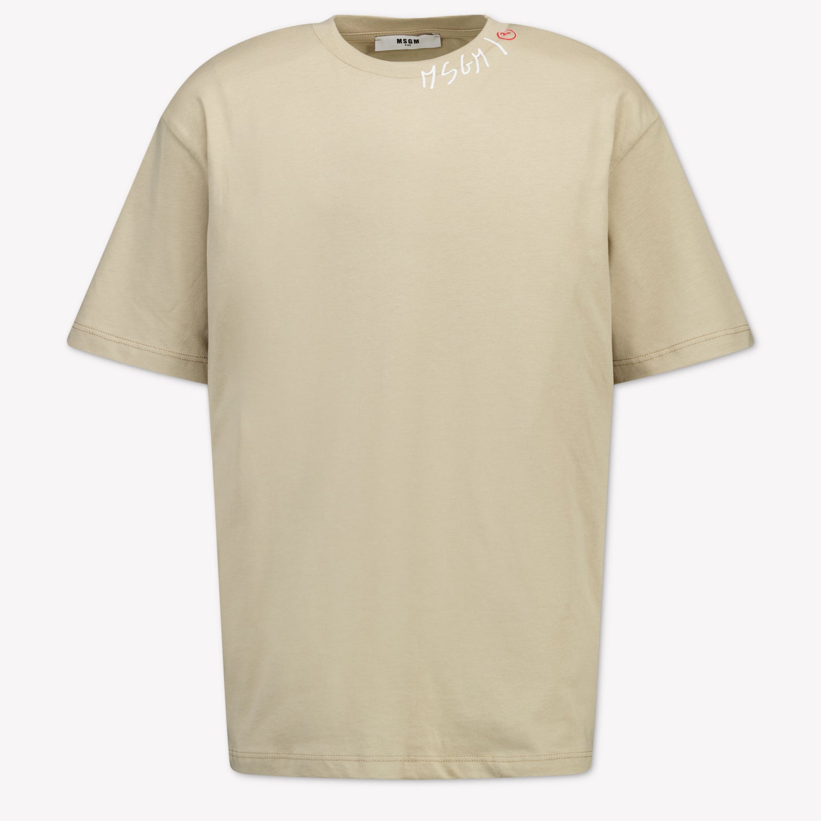 MSGM Kinder Jongens T-Shirt In Beige