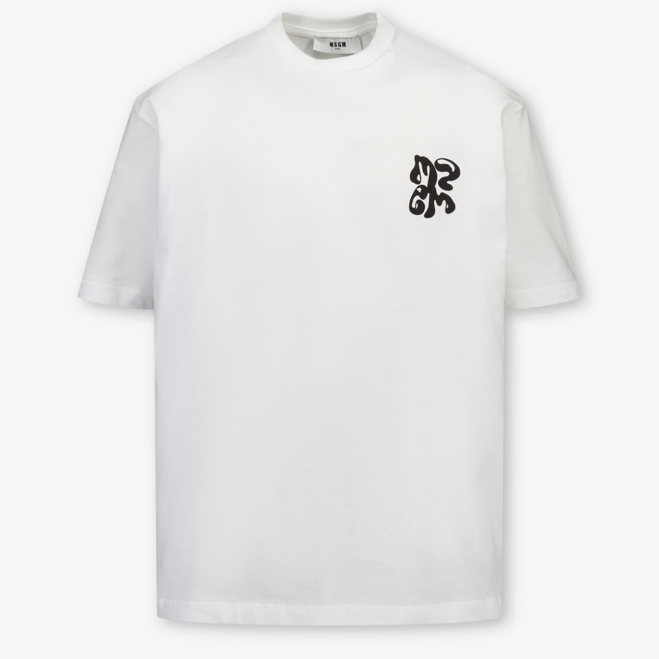 MSGM Kids Boys T-Shirt In White