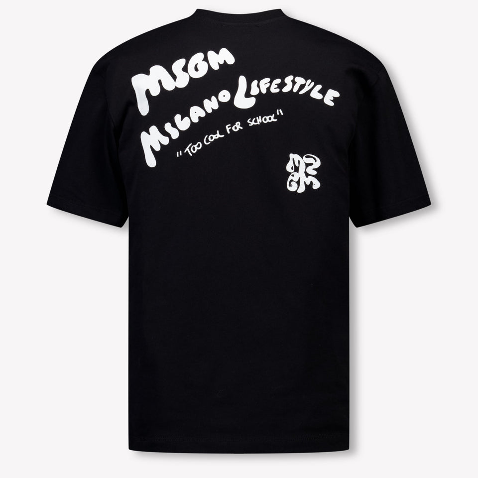 MSGM Kinder Jongens T-Shirt In Zwart
