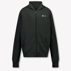 MSGM Kids Boys Cardigan In Black