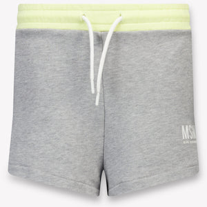 MSGM Kids Girls Shorts In Gray