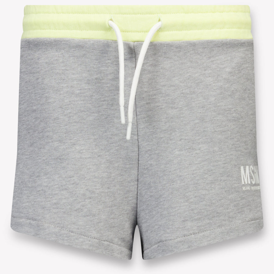 MSGM Kids Girls Shorts In Gray