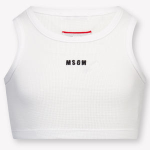 MSGM Kids Girls T-Shirt In White
