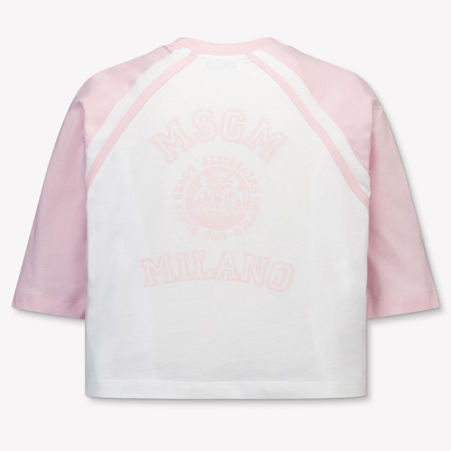 MSGM Kinder Meisjes T-Shirt In Wit