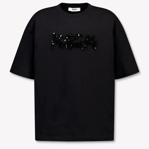 MSGM Kids Girls T-Shirt In Black