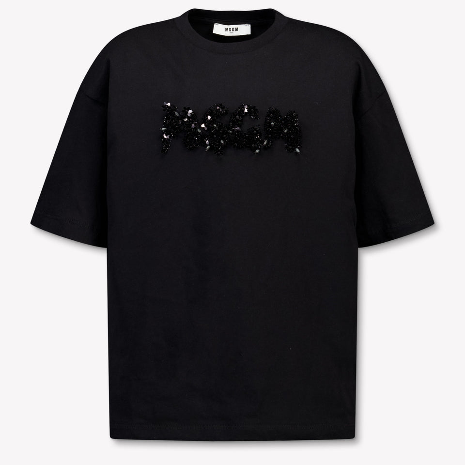 MSGM Kids Girls T-Shirt In Black
