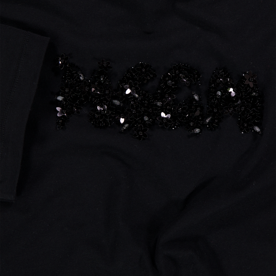 MSGM Kids Girls T-Shirt In Black